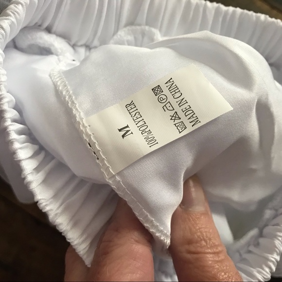 White Rainbow Pom-Poms Tutu Tulle Skirt Toddler Medium 3T 4T - Picture 5 of 6